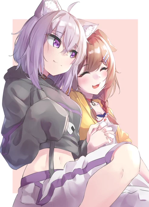 おかころてぇてぇ
#絵かゆ #できたてころね 