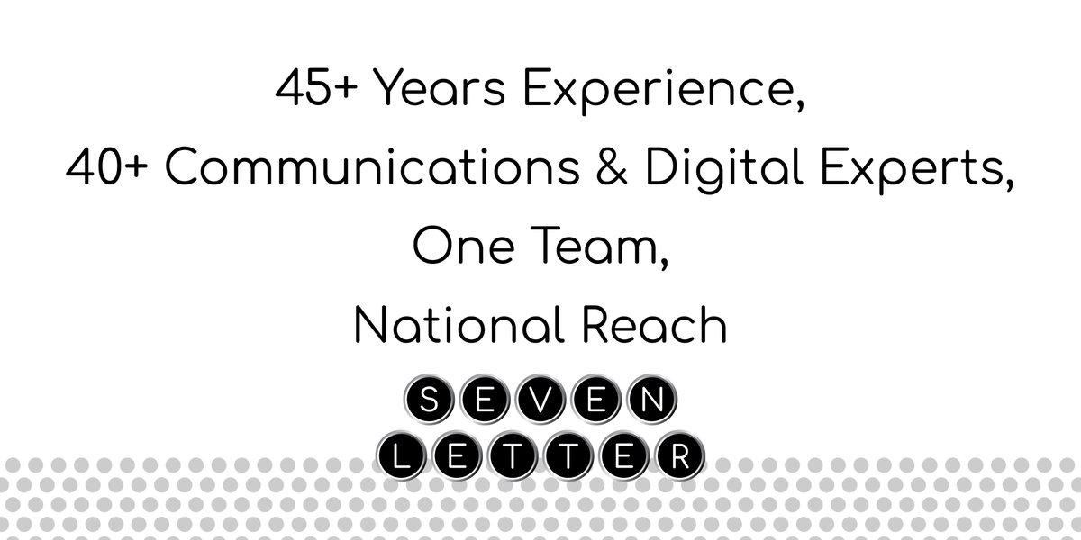 SevenLetter's tweet photo. Seven Letter is growing! We are merging with the communications practice of Boston-based @ONeillandAssoc. Our fully integrated agency broadens our national reach and our network to better serve our clients. Learn more https://t.co/e6OfiXG0Db https://t.co/omuKUYhZyi