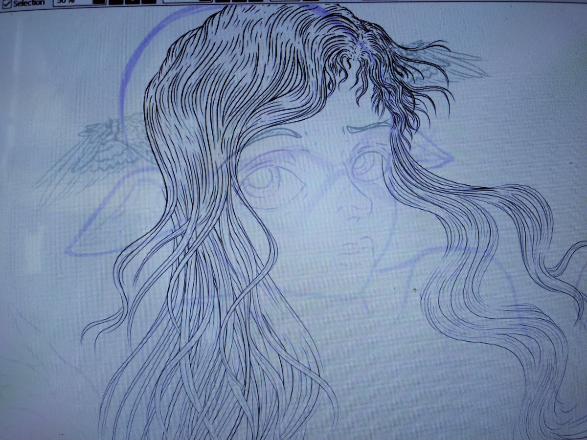 50cu7313055's tweet image. No more long haired characters- gonna be the death of me.
#doodle #easypainttoolsai #digitalart