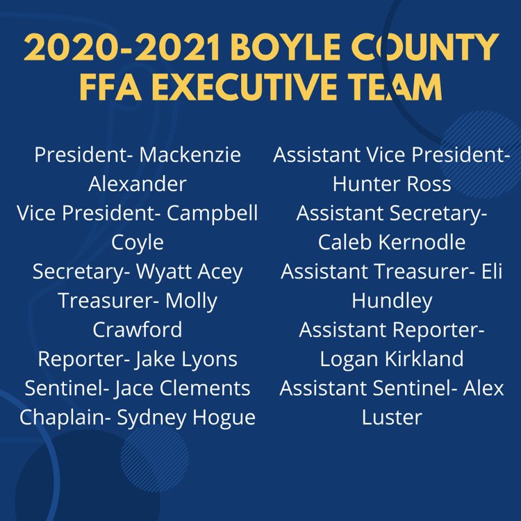 Congratulations to the newly elected officers! We can’t wait to serve you in the upcoming year!