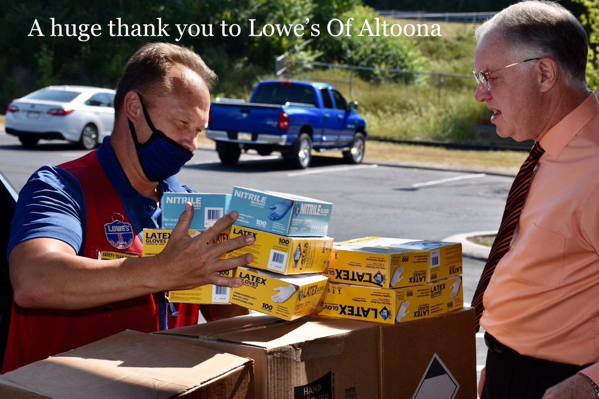 Hand sanitizer, masks &amp; gloves donated by Lowe’s of Altoona are available to Blair County businesses (first-come, first-serve). The Chamber is located at 3900 Industrial Park Drive, Altoona. Office hours are Monday-Friday, 8:30 a.m.- 4:30 p.m. Just stop by and get your supplies.
