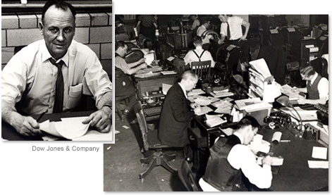 69/70One day, Dow and Jones decided it was time to upgrade. So they turned the Customers' Afternoon Letter into a new bigger newspaper with organized columns and listings. While Jones managed desk work, Dow took up editing. A staff of 50 handle everything else.