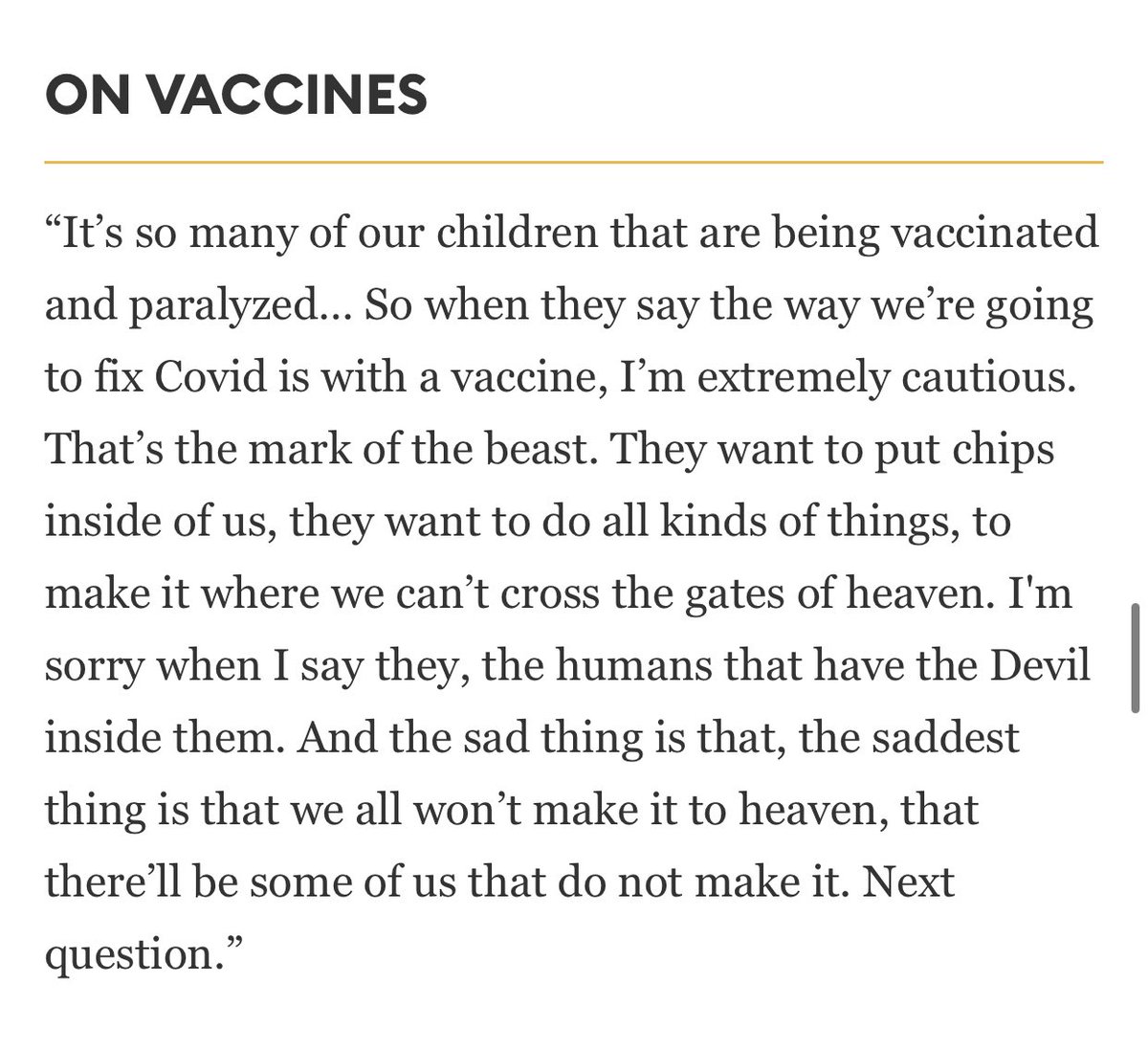 Kanye West is picking up a whole lot of what the antivaxxers are throwing down.