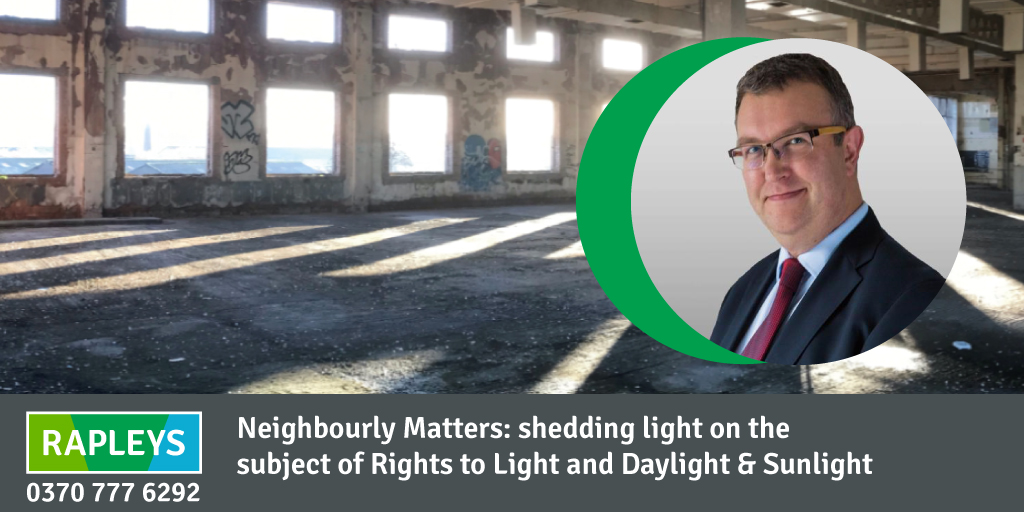 RapleysLLP's tweet photo. @DanTapscott, Head of #NeighbourlyMatters at @Rapleys_BC explains two separate considerations in a #development.
https://t.co/2Y3bzkENRl
Read his article on the difference between #RightstoLight and Daylight & Sunlight matters.
#buildingconsultancy #buildingdevelopment https://t.co/4UNUco59as