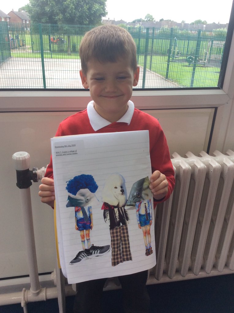 All_Saints_Sch_'s tweet photo. Year 1 B have had a very creative afternoon making animal collages! Don't they look fantastic 😂👍🐶🐸 #creativity #usingyourimagination https://t.co/frpuoJJaHZ