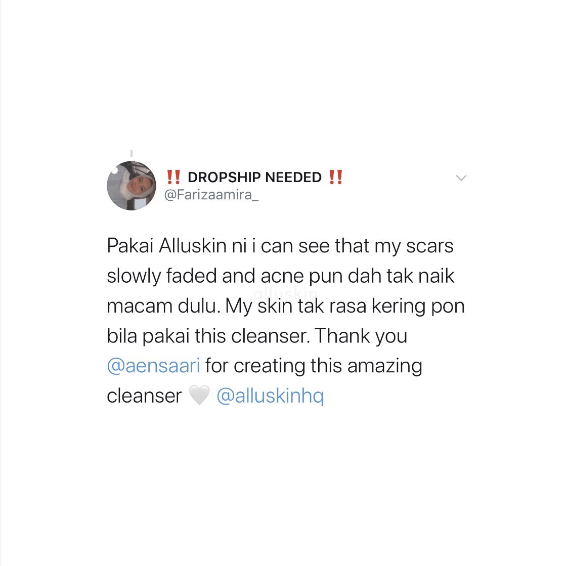 draenskincare's tweet photo. Your holy grail cleanser feedback ❤️
Thank you @Farizaamira_ ❤️
#allureviews #allubabe #APC https://t.co/EGeN0a9lVC