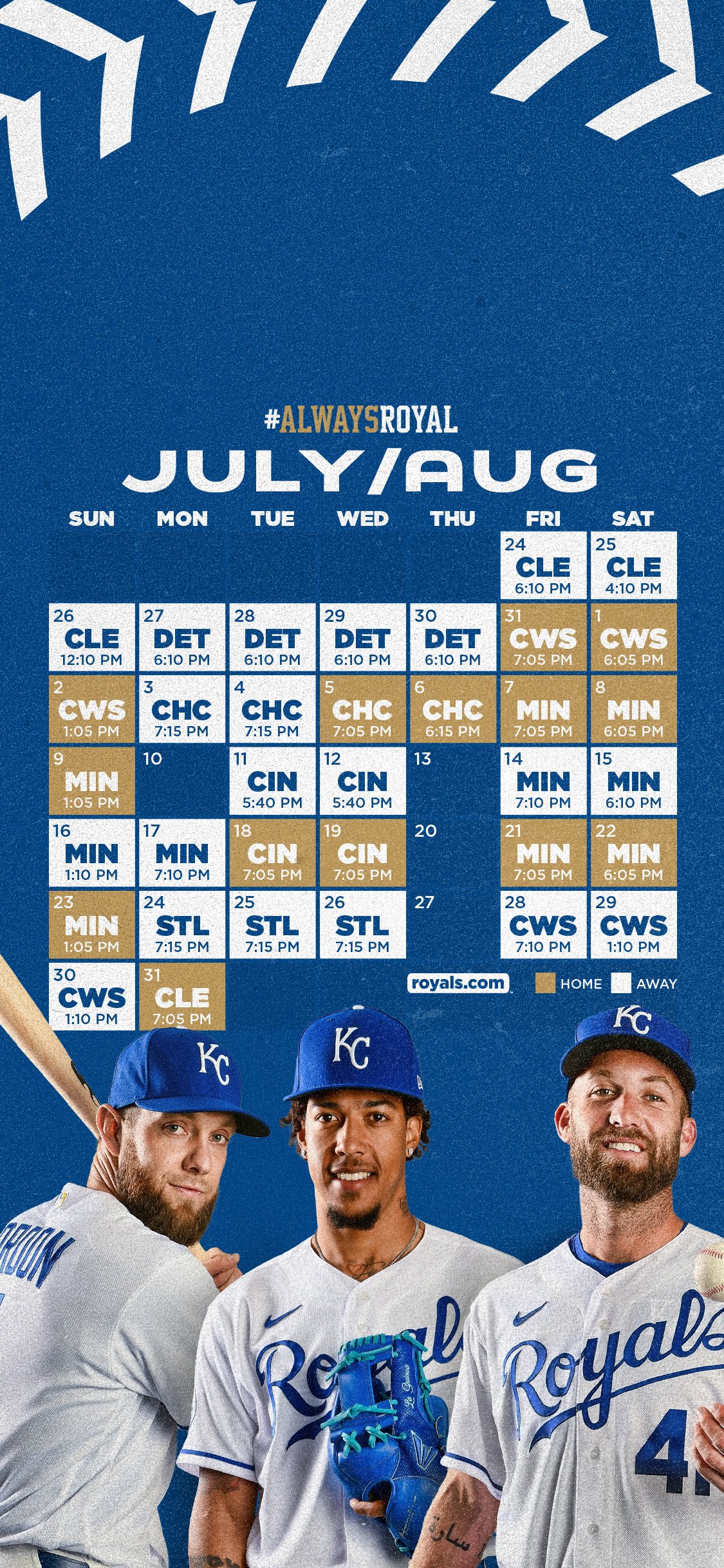 Kansas City Royals on X: New schedule 📅 New wallpaper