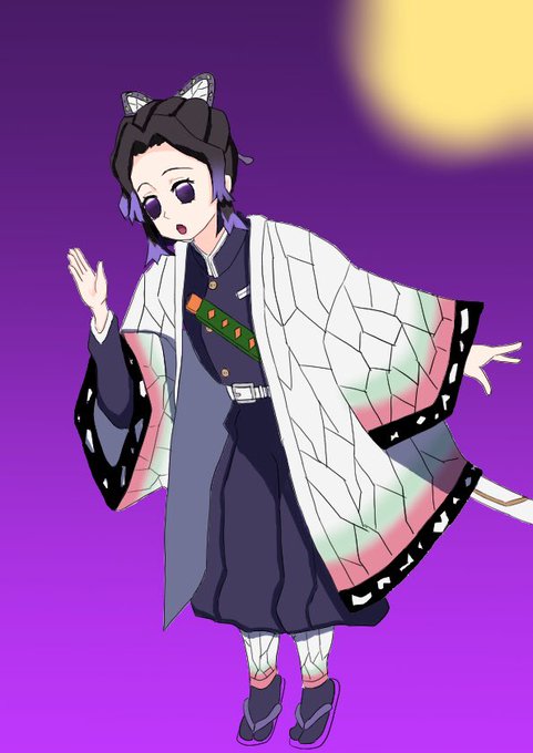 SGFAMさんがTwitterに投稿した胡蝶しのぶ(鬼滅の刃)のイラスト。