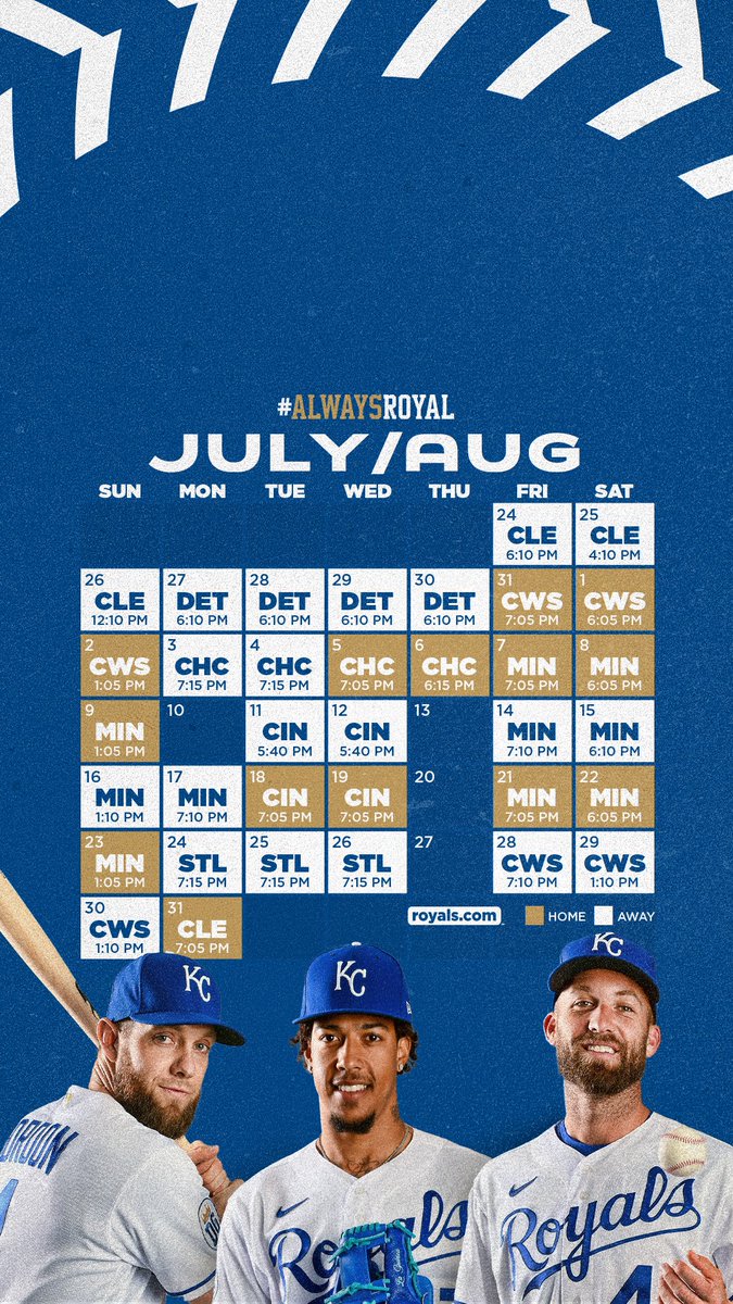 Kansas City Royals on X: New schedule 📅 New wallpaper