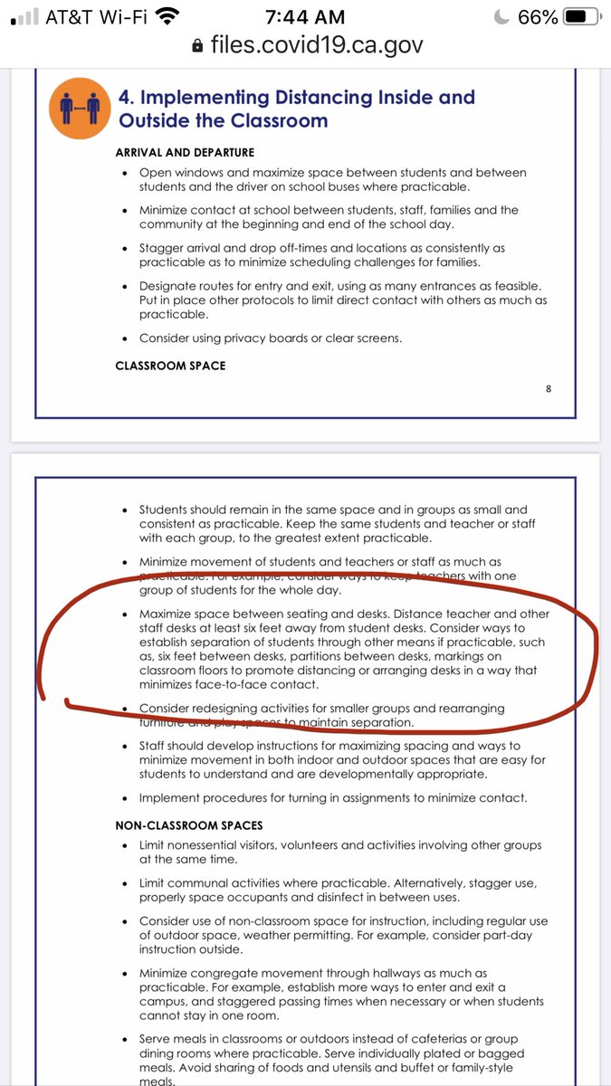 32/ At this point, the presentation felt insulting. Educators are smart enough to see when we are being gaslighted. I’ve read the CDC guidelines and I know the difference between 6’ and 3’ is 3’ which is HALF the recommended guidance for safe social distancing.