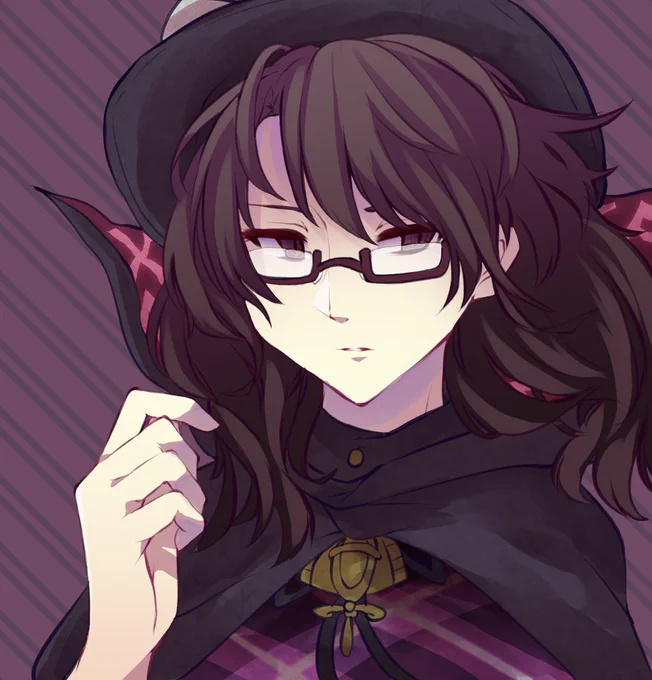 #深夜の真剣お絵描き60分一本勝負 
#自分の絵柄の特徴あげてもらってそれを全部封印した絵を描く 
封印前→封印後 