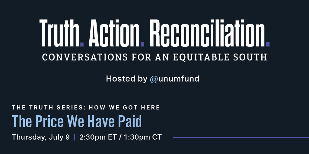 unumfund's tweet photo. TOMORROW: Join @esglaude @DrewFaust28 @DrTMSimmons &amp; @mitchlandrieu as they discuss periods &amp; events in our history that have laid the foundation for the systems that perpetuate racism and oppress people of color. Learn more: https://t.co/9H5RJjkCY1 https://t.co/VbiWSOyk3Y