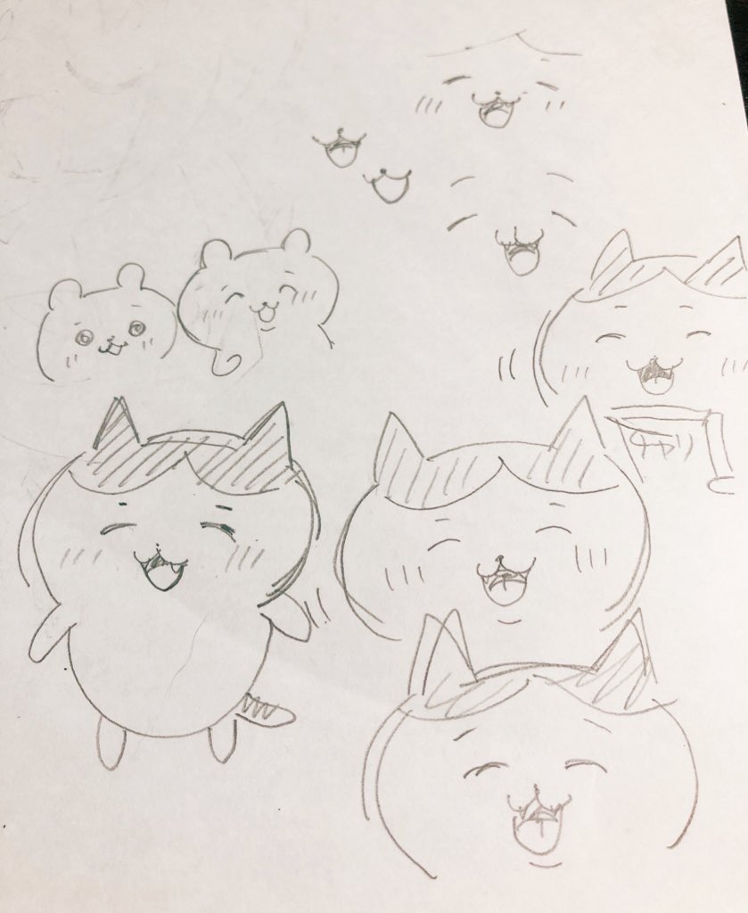 ちいかわの猫くんを必死に練習していたときの絵 