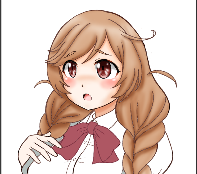 ワンドロでやっていた峯雲ちゃん。
う〜ん、原稿終わってから仕上げよう 