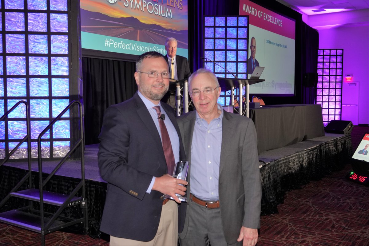 GSLSymposium's tweet photo. #ThrowbackThursday to #GSLS2020 Award of Excellence Winner, Joseph Barr, OD, MS. To see all past award recipients click here - https://t.co/4zDwYQNCTR https://t.co/5kFFLebhm6