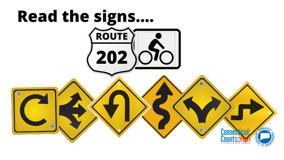 CTDOTOfficial's tweet photo. All roads lead to the #2020Census. #GetCounted to ensure CT gets fed 💵for our roads, bridges, transit, sidewalks, trails & more. This Friday: 7/10 ➡️ Census Day of Action! Start at https://t.co/UGdxRPGuUU or call 844-330-2020! #CTCounts @GovNedLamont @LGSusanB @CTCounts2020 https://t.co/1oBSSWzwPH