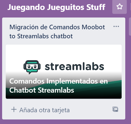 JJueguitos's tweet photo. Hoy toca hacer migración de Comandos de #Moobot a @streamlabs . #Twitchtv #TwitchStreamer #StreamerStuff #Uruguay #JuegandoJueguitos https://t.co/AsGg5fvBBf