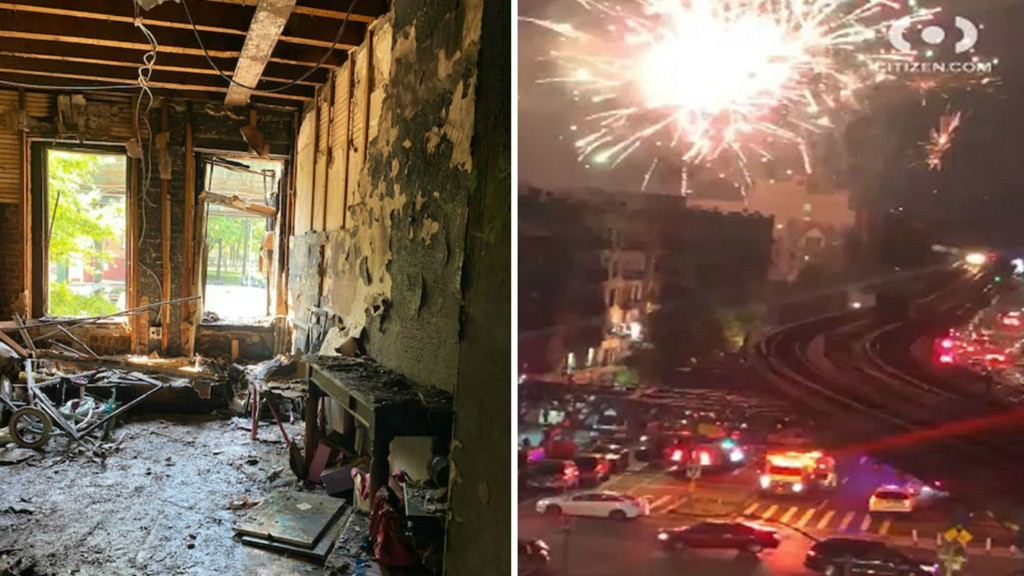 Family's Manhattan apartment destroyed by illegal fireworks 7ny.tv/3gIzHKB