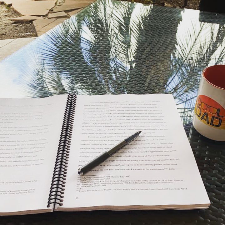 DrMatthewJJones's tweet photo. Say #hello to the penultimate draft of my #firstbook #gayauthor #gaywriter #musicology #gayhistory #lgbtq #hiv #aids #biography #oralhistory #academic #michaelcallen #ethnography #book #queerhistory https://t.co/e6XPIFrsdi