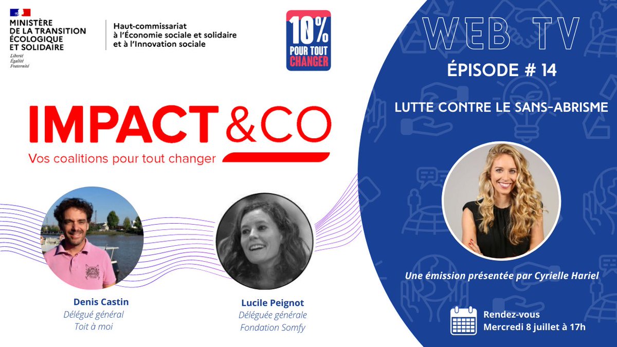 ItierCh's tweet photo. 🚨Nouvel épisode d'Impact &amp; Co, la #webtv de la coalition #10pourcent 
🔊Lutte contre le sans-abrisme
Avec @lu_peignot (@FondationSomfy) et @CastinDenis (@toitamoi)
En partenariat avec @LeFrenchImpact et @ProBonoLab
#ESS #socent #RSE 
https://t.co/J9v22FLBOY https://t.co/T0FzjaASs2