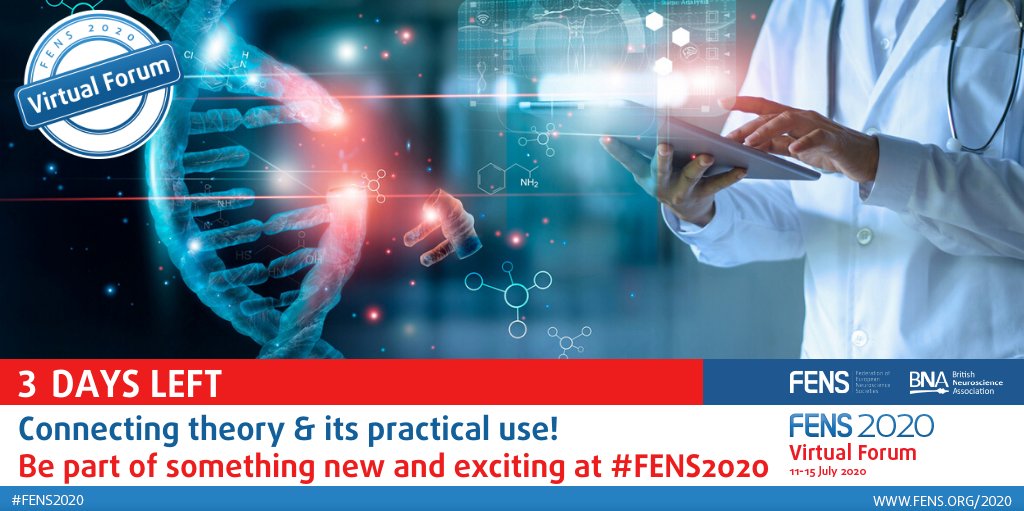 FENSorg's tweet photo. 3 days left until #FENS2020❗
One of our goals is to bridge theoretical science discussed in the labs and research centres and its applied uses in commercial companies. 
Read here for more on our “Bridging the knowledge” - https://t.co/l21iDwmN1A
@BritishNeuro https://t.co/gcIc9ewUcU