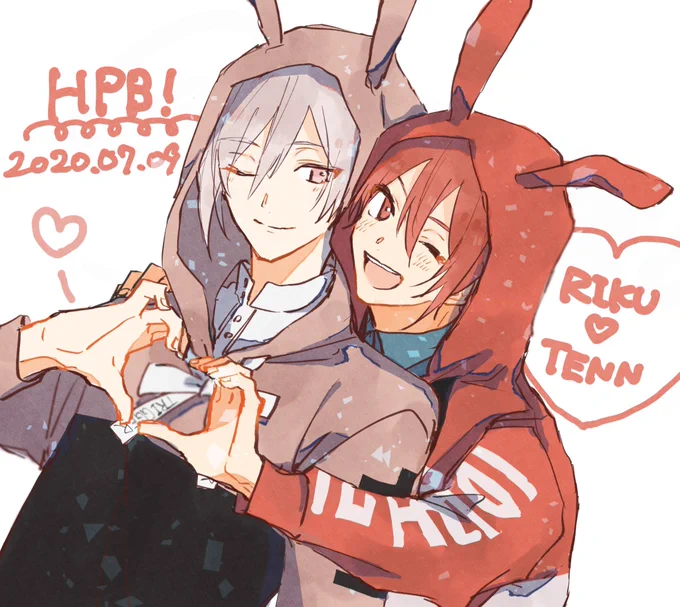 おめでとう!🎉🍩🍓
ずっとだいすき!

#七瀬陸生誕祭2020 
#九条天生誕祭2020 