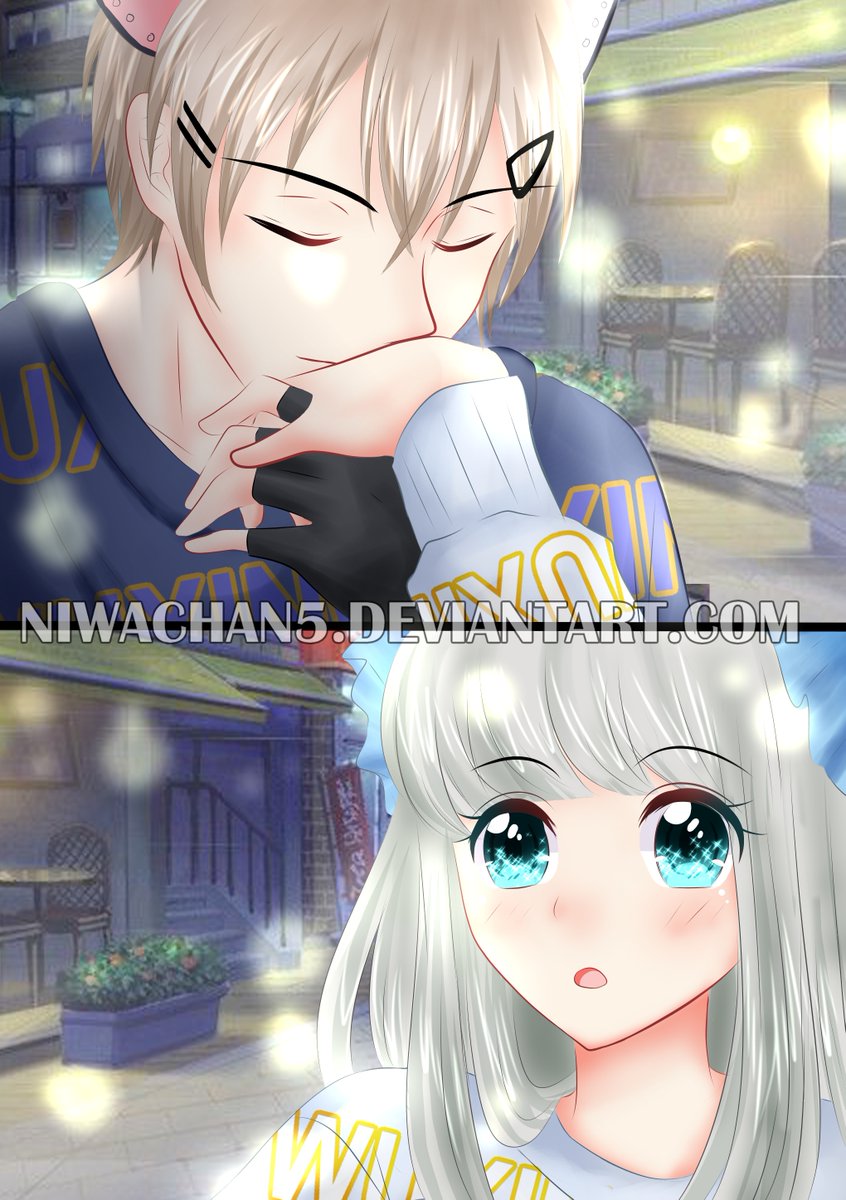 niwachan5's tweet photo. My Avatar n friend in AU2 ID game... 
#AU2id #gameavatars #art #romancecouple #couples https://t.co/pg8LhKyaHh