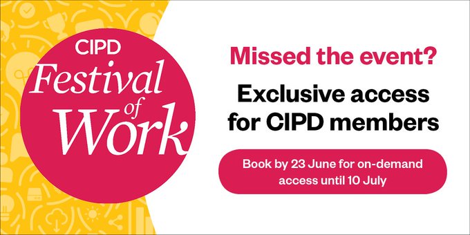 cipdireland's tweet photo. ICYMI: Just 2️⃣ days to go until the sessions expire from the #FestivalOfWork 💜 Please note this is for people who have already registered! https://t.co/Rzw6EFHErl #StrongerWithCIPD https://t.co/jxciu2eiwd