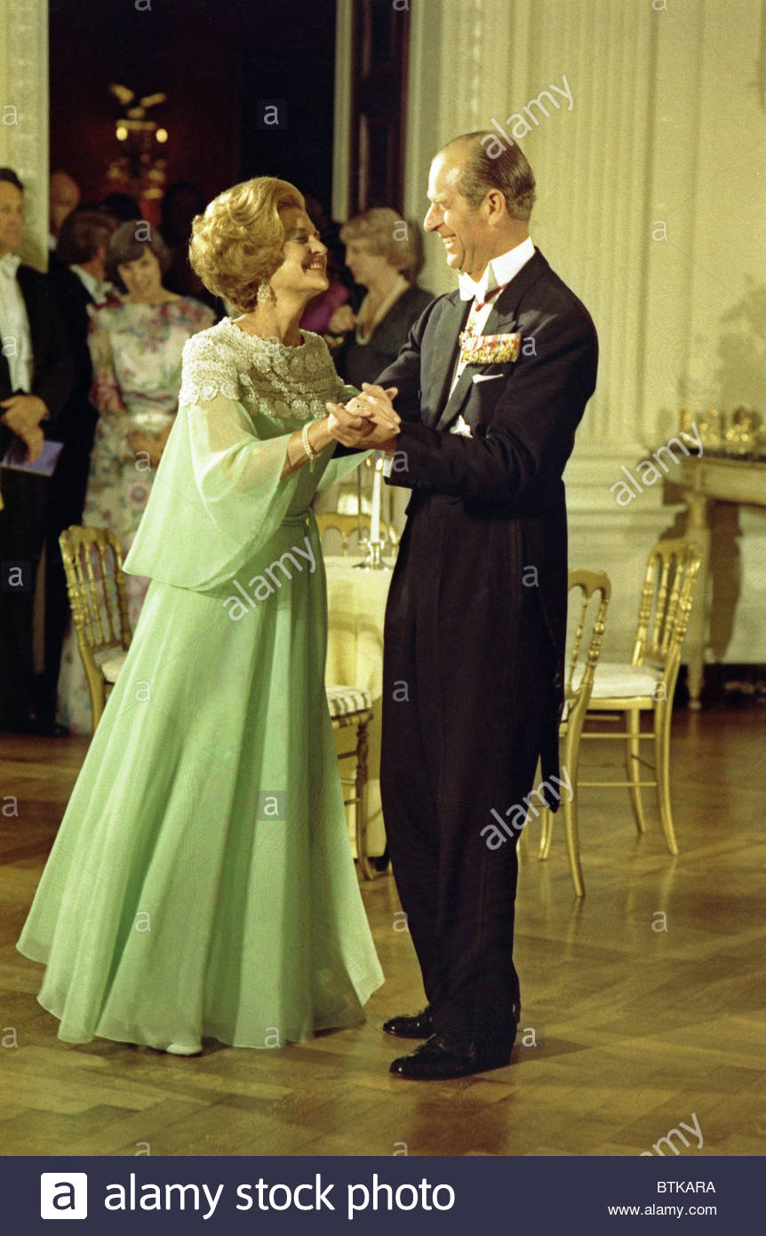 Queen Elizabeth II dancing with Prince Philip Stock Photo - Alamy