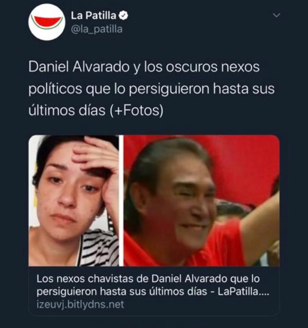 anarosaocando's tweet photo. Esto no es periodismo, no es política, lo que hacen contra la imagen de Daniel Alvarado y su familia es miseria humana. 

¡Respeto por favor! https://t.co/CalmNfJUnI
