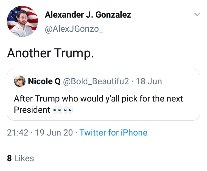 here are some of alex's tweets supporting trump.