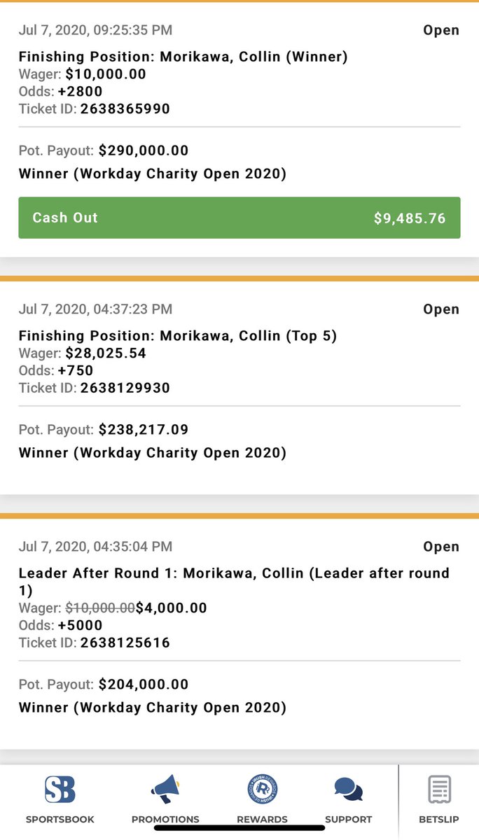 CashoutKingJJ's tweet image. Collin Morikawa to win $1.1 MILLION 

If Collin is in the lead after day one and also wins the tournament I will give out $100,000 to people that Like RT and Follow 

Bryson last week, DJ the week before, let’s get one right before the tourney starts 

LETS GO