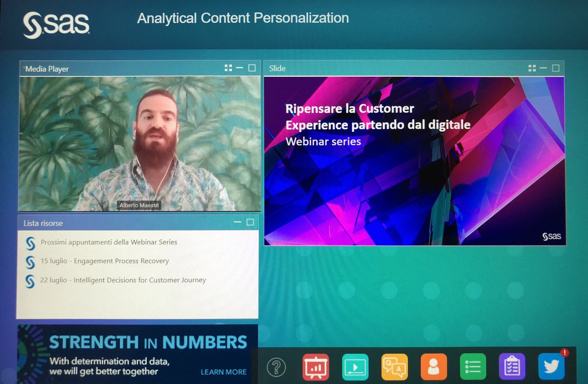 SASitaly's tweet photo. Siamo live con @AlbertoMaestri e Helenio Guiducci per parlare di come ripensare la #CX partendo dal digitale e di come arricchire l’esperienza di acquisto di un cliente sempre più esigente #CustomerExperience https://t.co/1XbIMZ3w7V