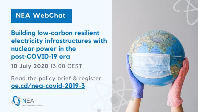 WorldNuclear's tweet image. Register and don't miss the next @OECD_NEA webinar: Building low-carbon resilient electricity infrastructures with #nuclear power in the #PostCOVID19 era:

💻us02web.zoom.us/webinar/regist…
🗓️ 10 July
⏱️ 12:00 pm London time

#PostCovidWorld #GreenRecovery #BuildBackBetter #neawebchat