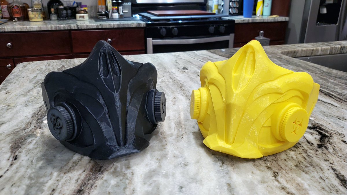 IntrepidDawn's tweet photo. GET OVER HERE. New! COVID Scorpion Masks with filter option from Mortal Kombat 11. Stay safe and look like a bad ass. Available in black and yellow.  https://t.co/RFnRMxxqCO
#MortalKombat11 #cosplay #3dprinted #COVID19 #facemask #facemasks #GamingNews https://t.co/Qoa4mGKWds