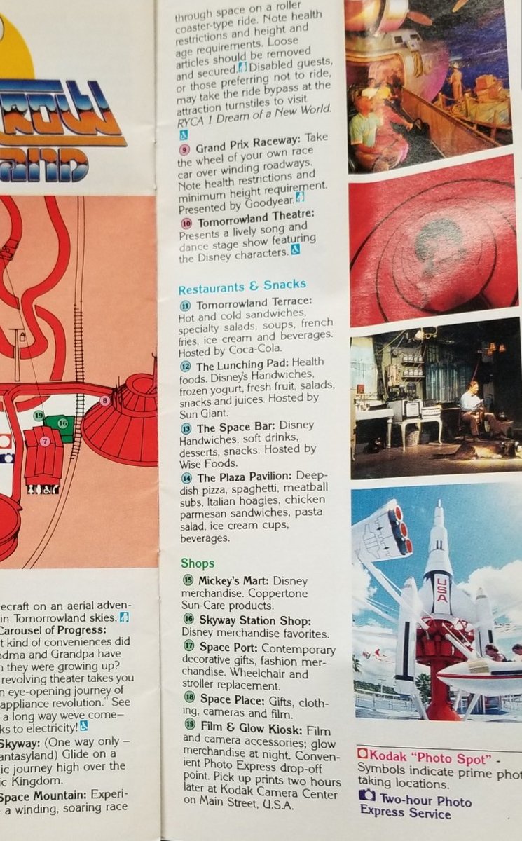 The 1991 guide for Magic Kingdom included Mission to Mars, "American Journeys," Dreamflight, StarJets, the Tomorrowland Theatre and Skyway in Tomorrowland.

Read more: wdwyesterdaytodaytomorrow.blogspot.com/2020/04/13-loo…

#magickingdom #tomorrowland #wdw #disneyworld #waltdisneyworld #disneyparks #disney