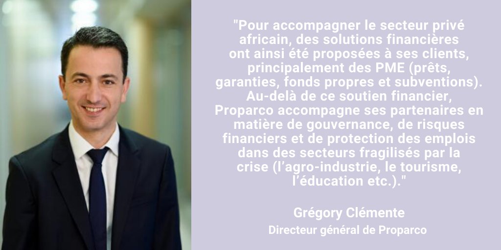 AFD_France's tweet photo. Riposte #Covid19 Le Groupe AFD, via @Proparco, a maintenu son programme #ChooseAfrica, lancé en mars 2019. Depuis, 1,3Mds€ de financement ont été engagés, plus de 5 600 #entreprises accompagnées et 1,3M d’emplois directs et indirects maintenus ou créés➡️https://t.co/elJBWrKJlN https://t.co/ca37mNfx3l