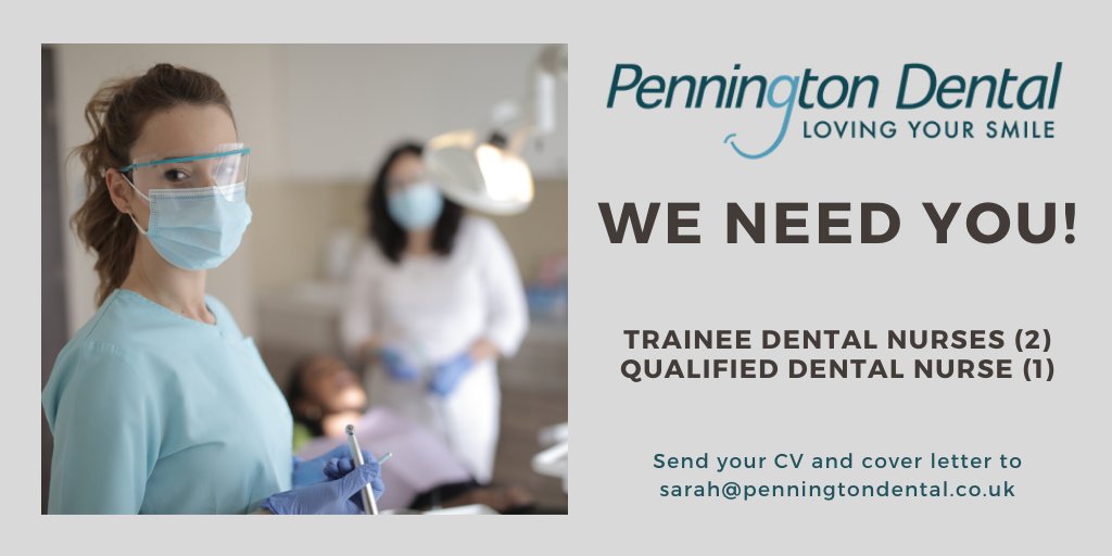 PenningtonDntl's tweet photo. We are hiring! 
Working across both sites (Kenilworth and Stratford Upon Avon) you will be supporting the practice and learning loads of new skills as well as entering a profession that has a great deal in terms of career progression. 
#UnitedKingdom #dental #Nurse #HIRINGNOW https://t.co/y7T9Vv9Joq