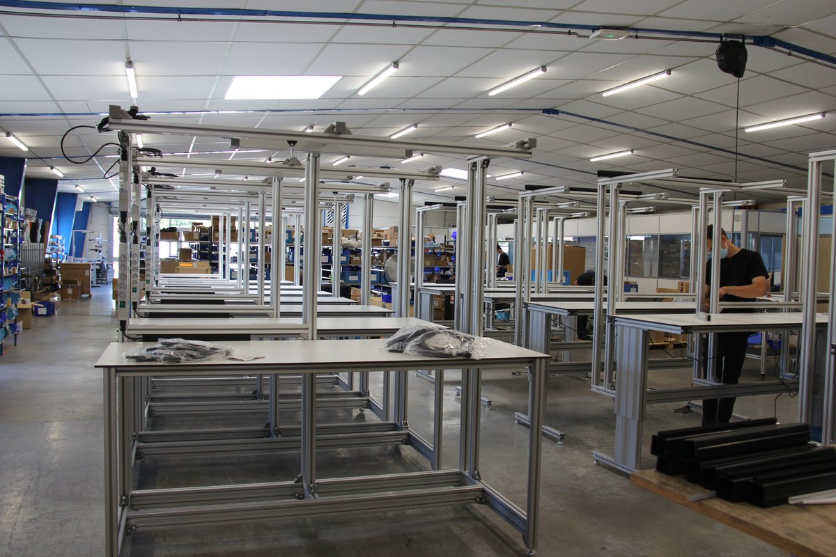 FaureTechno's tweet photo. [ATELIER ALU] Suite à la validation des prototypes par notre client ✅, nous finalisons la fabrication de 14 postes de travail fixes et réglables en hauteur 💥
Pour en savoir plus sur notre offre "Structures aluminium et Transitique" c'est ici 👉 https://t.co/pAkcysOHF7 https://t.co/eUaGBLxWzq