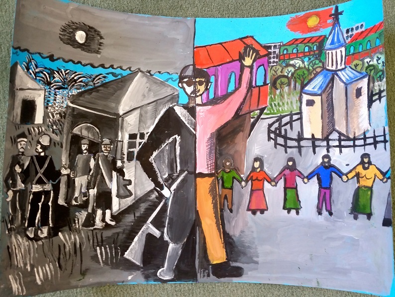 CarterLibrary's tweet photo. Art is a wonderful outlet for #Emotions. Encourage your children to express their fears, hopes, &amp; dreams in their artwork. Learn more about the #InternationalPaintPals collaborative exhibit at https://t.co/TdyA382nQn. All ages are welcome! #2020VisionsOfPeace. https://t.co/5Ws4CQi8qT