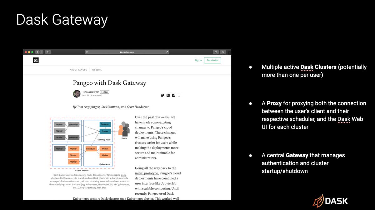 Slide showing Dask Gateway overview