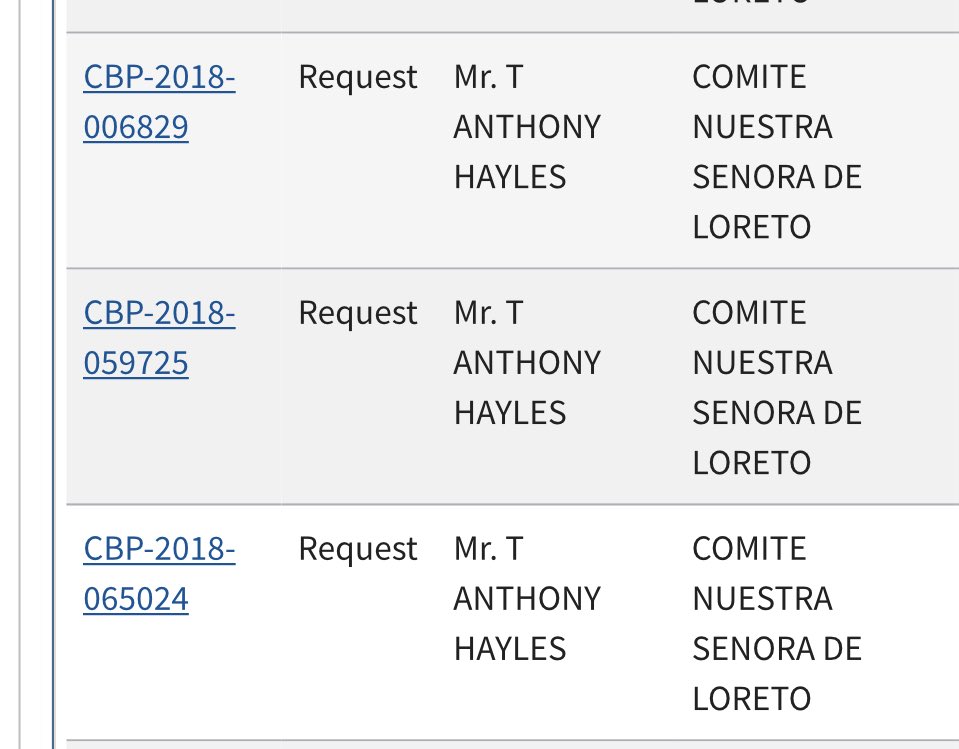 4/ Well this got more interestingI looked deeper into the Border Patrol requests for Anthony “Wiener” FOIA & found some interesting thingsRequests from immigration/asylum lawyers & “Catholic Social Services”Let’s take a look shall we?  #Qanon