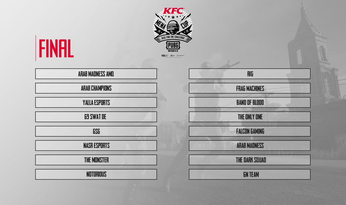 PyramidsNetwork's tweet photo. هل إنتم مستعدون؟ 🤩
البث المباشر لبطولة KFC لمباريات النهائي اليوم الأول بدأ الفعل 🏆🚨
يمكنكم مشاهدة البث المباشر من خلال الرابط التالي👇
https://t.co/WSphtlsnPi
لنولعها نار! 🔥😎
#KFCMENACUP
#Pyramids_Network
#PUBGM https://t.co/Sd1ipIE0sz