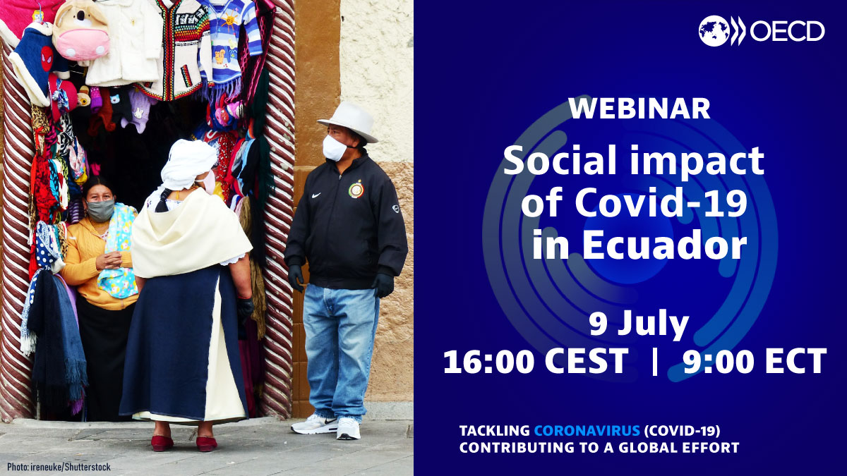 OECDdev's tweet photo. JOIN US TOMORROW for the launch of our 🆕note on the #SocialImpact of #COVID19 in Ecuador - challenges & responses.
⏰9 July: 16:00 CEST
✅Register: https://t.co/XwSBr0j2ya
Part of our work with @UEenEcuador, @FinanzasEcon & @europeaid on Facility #DevelopmentinTransition. https://t.co/daaAo7W4KK
