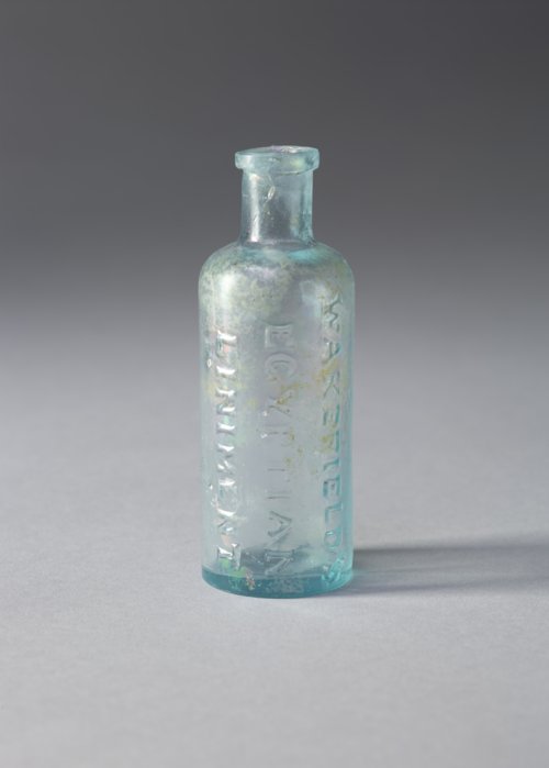 kansashistory's tweet photo. Nikki Klarmann, public outreach archeologist, shares this bottle:

“I find the variety of cure-alls that were available during the 19th to early 20th century fascinating. They promise a cure for several ailments. The ingredients would surprise many doctors!” #kansashistory https://t.co/2y6Z1yB58Y