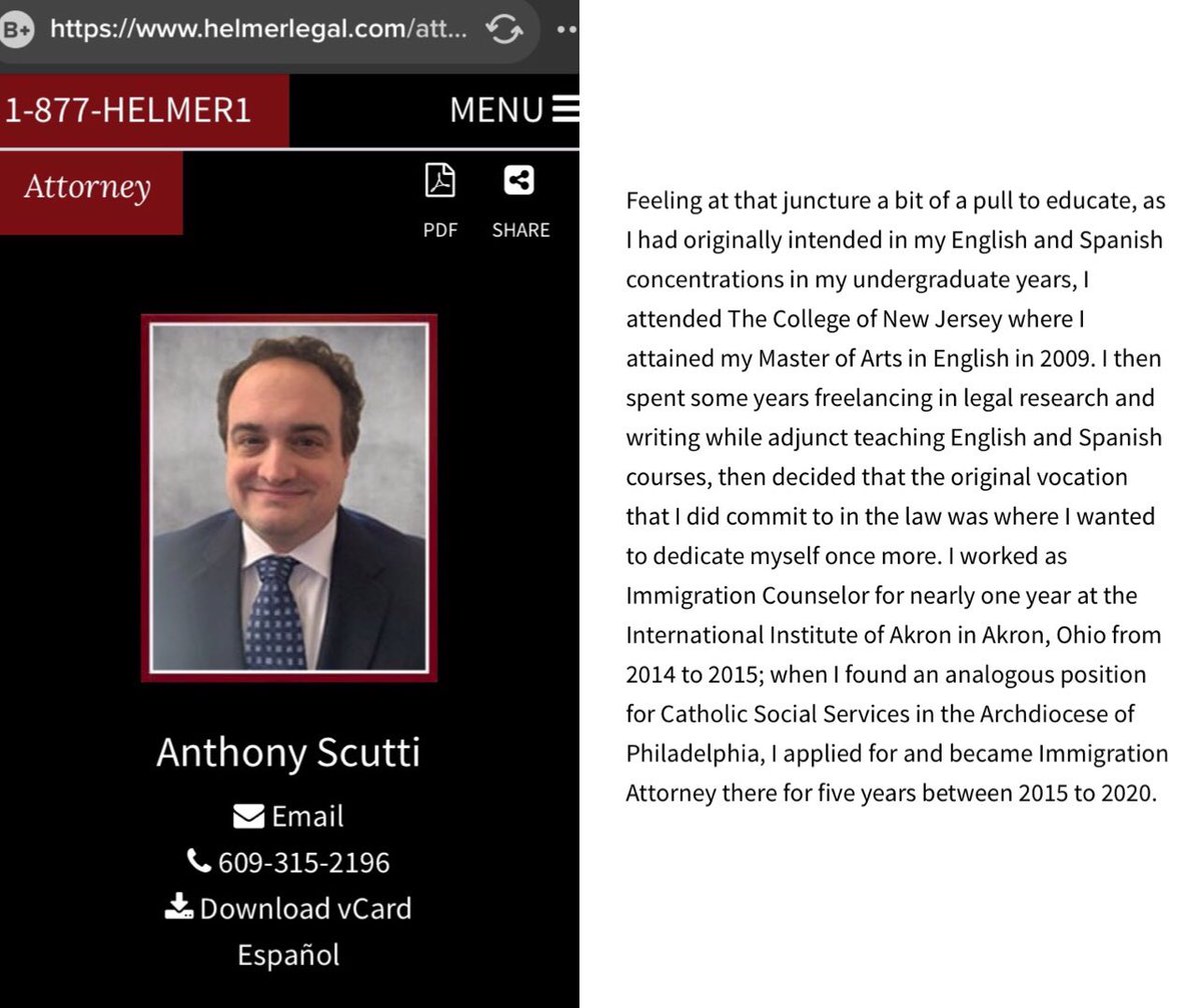 5/ Scutti - Immigration Attorney for Catholic Social ServicesScarpatti - an immig. lawyer that allegedly rips off his clients (judging by the angry reviews)Matulewicz - Immig. defenseAnthony Bedel - pro bono asylum cases (all the rest are tech)& “Immigration Welcome”