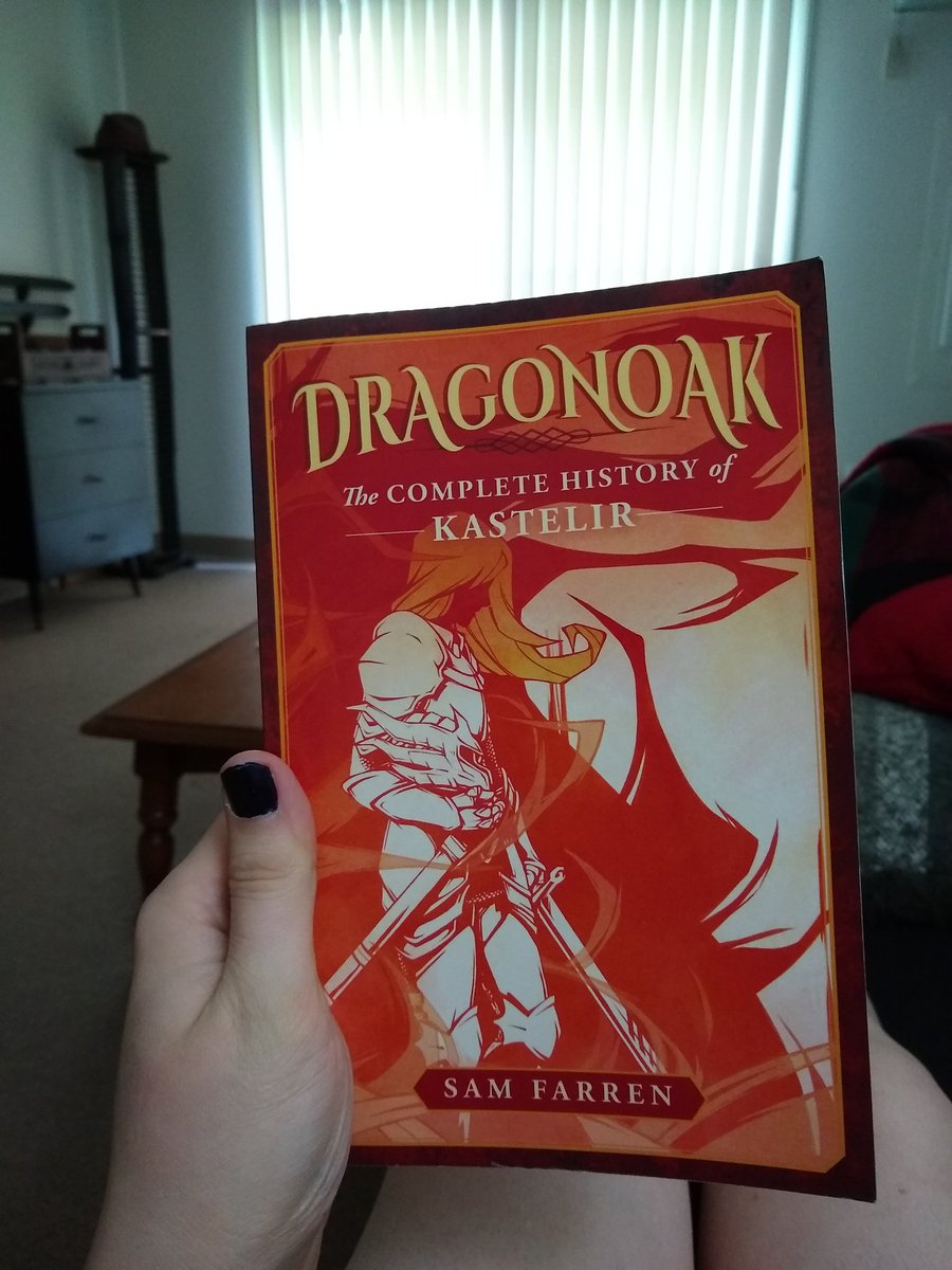 12thKnight's tweet photo. Book #8 for the year finished. #Dragonoak: The Complete History of Kastelir by Sam Farren.

A continuation of my quest for queer fantasy novels. Great book, rich setting, deep characters. Slow paced but every scene builds on itself to wonderful heights.

Also, gorgeous cover. https://t.co/lWL3TReEAJ