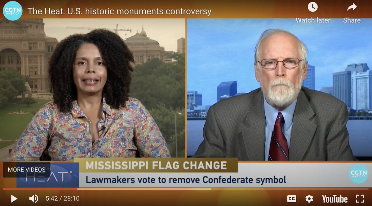 CheriseSmithPhD's tweet photo. Is the destruction of statues an attempt to erase history or update it? Enjoyed engaging in this debate over U.S. historic monuments with @cgtnamerica: https://t.co/3lsJBu3UoZ https://t.co/btUBFWqFK5