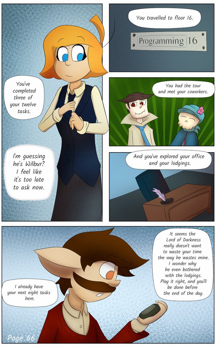 mister_spaceman's tweet photo. Some new pages for Oddy's Office!
Chapter 5: Work Day, page 64-66.

Website:
https://t.co/bnsMJ0dtTk

Tapas:
https://t.co/HzzjzrLtuG

Webtoon:
https://t.co/A5zpqIrxl4

#Oddysoffice #webcomic #WebtoonCanvas  #tapas #digitalart #CalliopeMagazine https://t.co/l2Y7QeOL4y