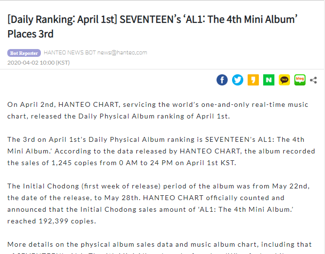 16) Seventeen's fourth EP <AL1>, took #1 on Hanteo's weekly album sales chart on the first week of its release, selling over 192,300+ copies. Woozi was the main producer for 4 out of the 6 songs in the album.
